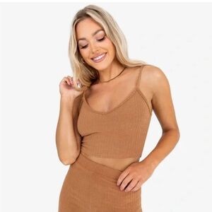 🧸KITTENISH Ribbed Terry Knit Tank Small